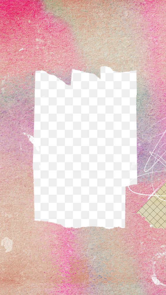 Pink frame png rectangle sticker, transparent background