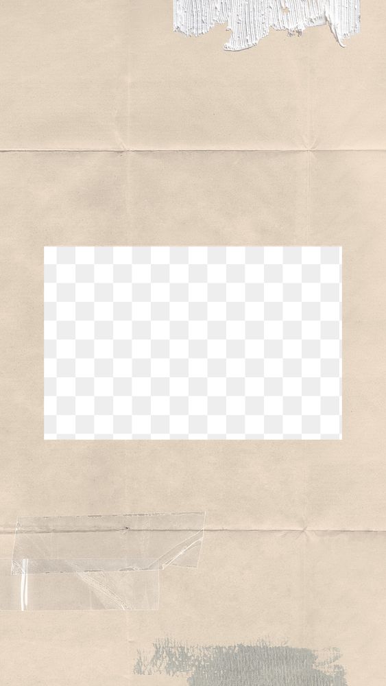 Beige frame png rectangle sticker, transparent background