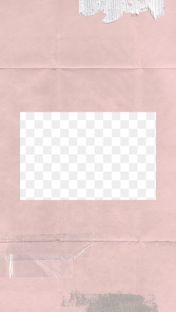 Pink frame png rectangle sticker, transparent background