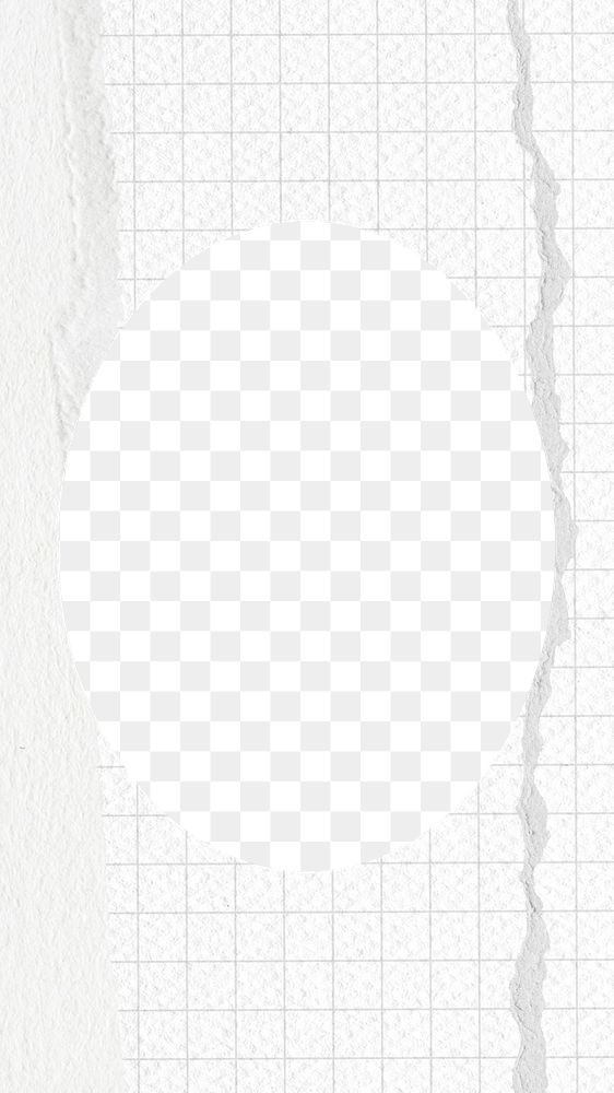 PNG oval off-white frame, transparent background