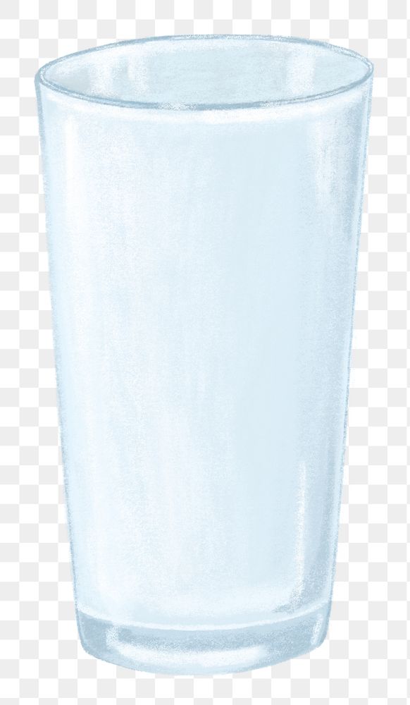 Water glass png sticker, transparent background