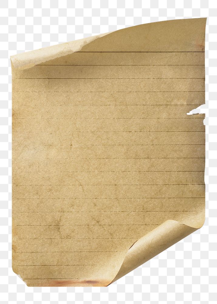 Vintage paper  png, transparent background