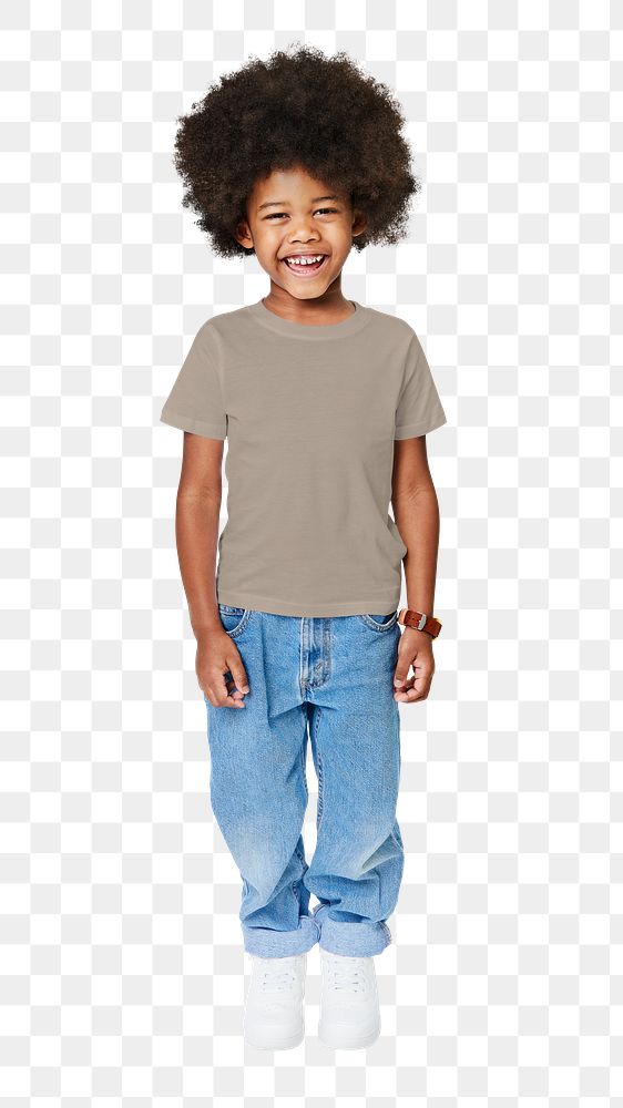 Png African-American boy in casual wear sticker, transparent background