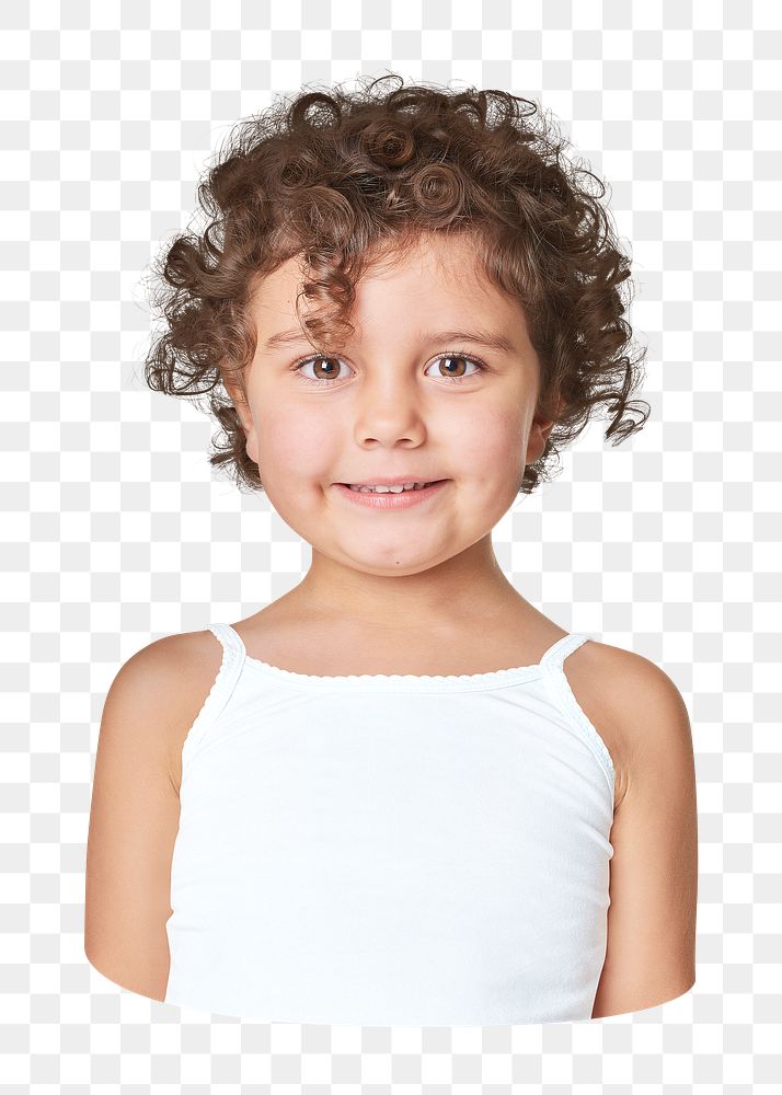 Png girl in white tank top sticker, transparent background