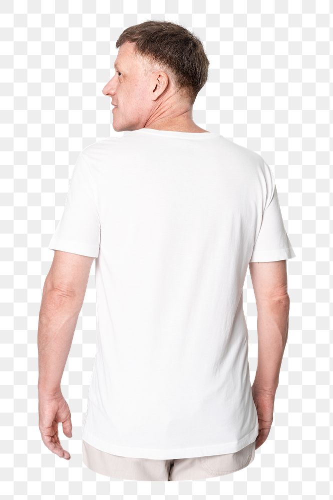 Man png back view  sticker, transparent background