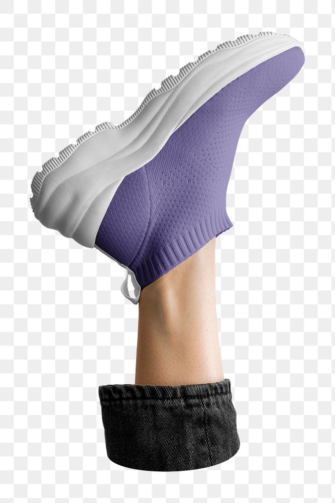 Purple slip-on sneaker png sticker, transparent background