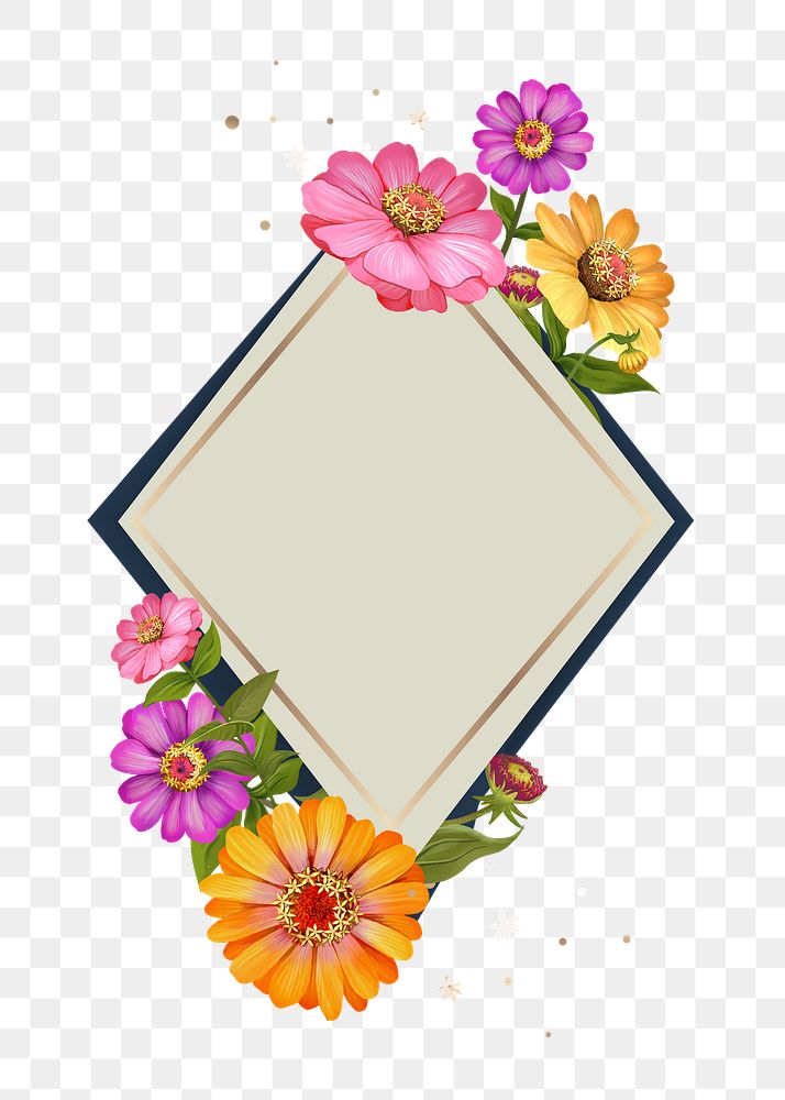 Rhombus  png frame, transparent background