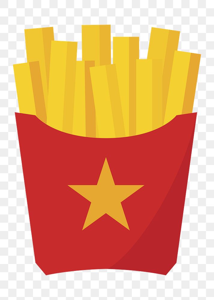 French fries png food illustration, transparent background