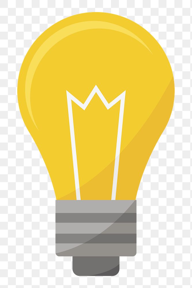 Light bulb png illustration, transparent background