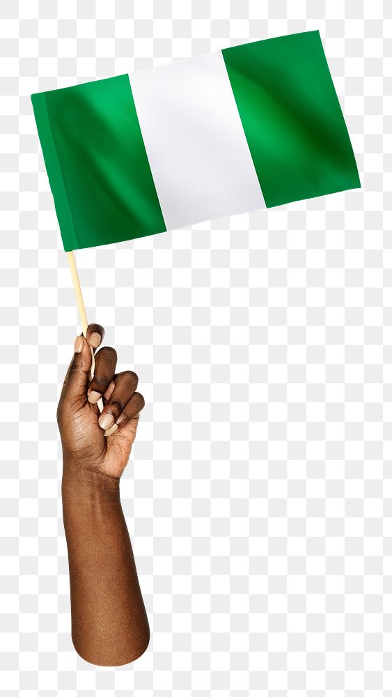 Nigerian flag png, transparent background