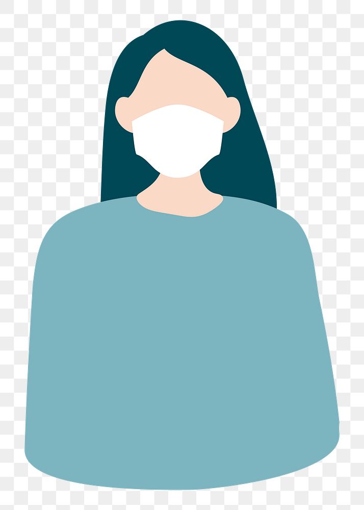 Sick woman png illustration, transparent background