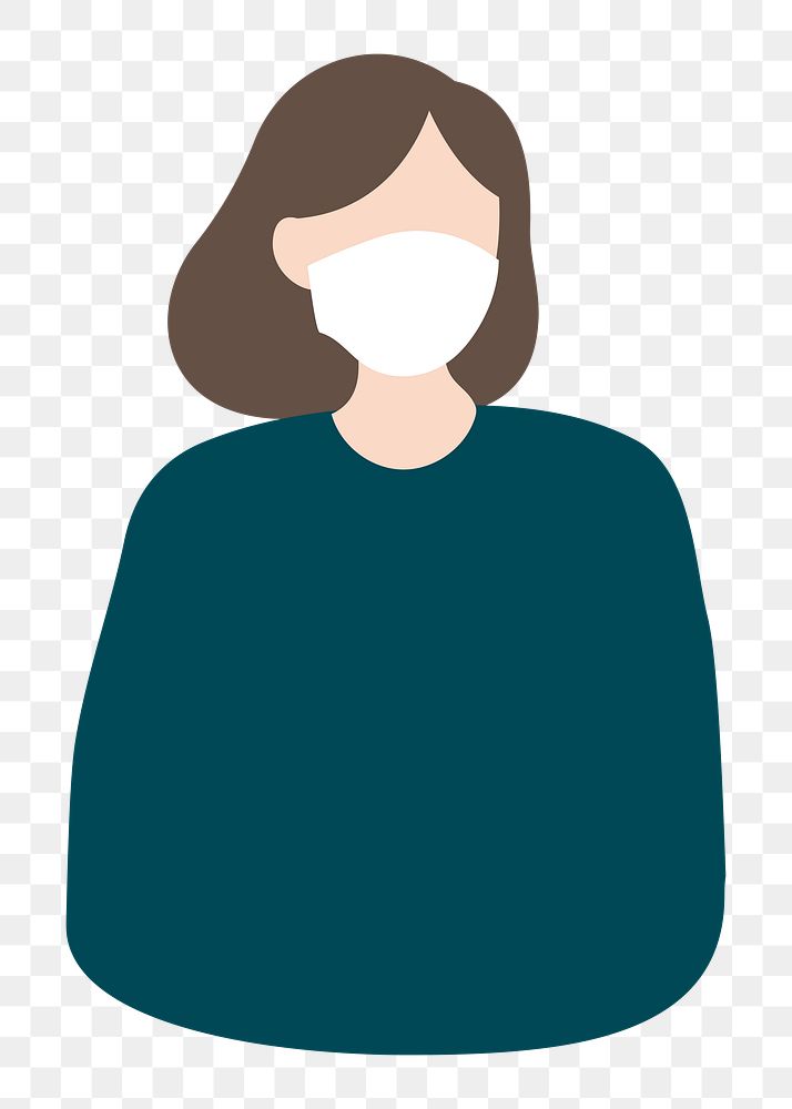 Sick woman png illustration, transparent background