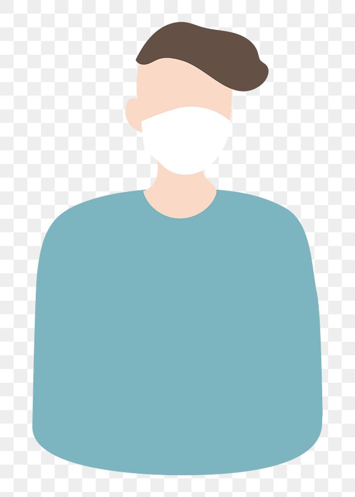 Sick man png illustration, transparent background