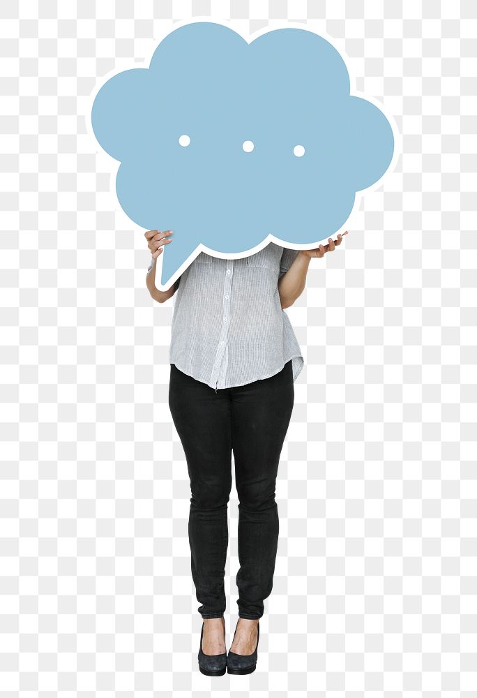 Speech bubble png element, transparent background