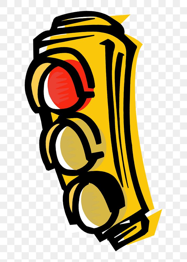 Traffic light png sticker, transparent background. Free public domain CC0 image.