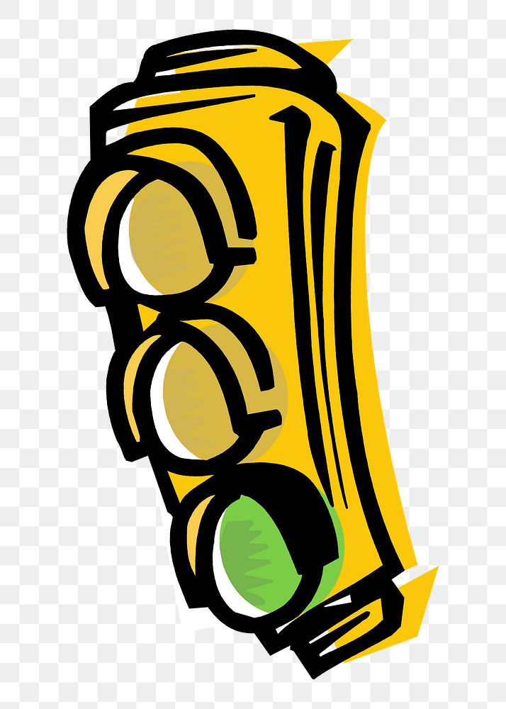 Traffic light png sticker, transparent background. Free public domain CC0 image.