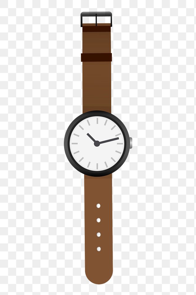 Png Wristwatch time accessory fashion element, transparent background