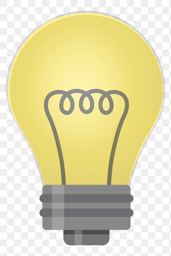 Png Lightbulb ideas illustration element, transparent background
