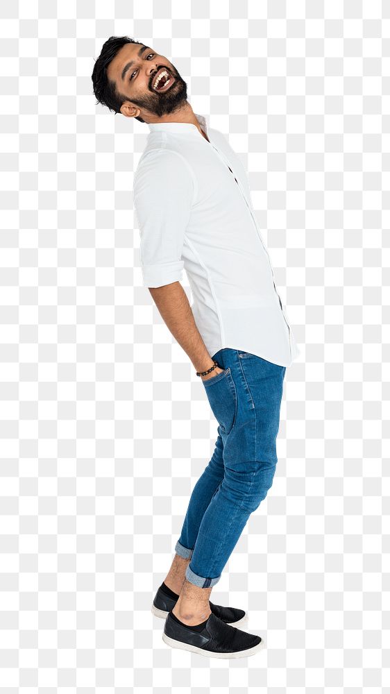 Asian man png element, transparent background