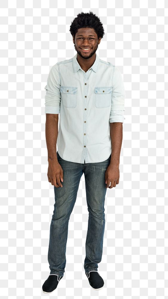 African man png element, transparent background