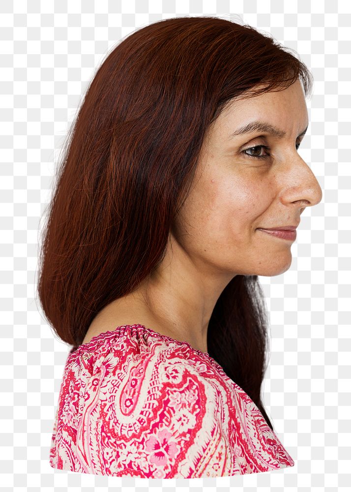 Senior woman png element, transparent background