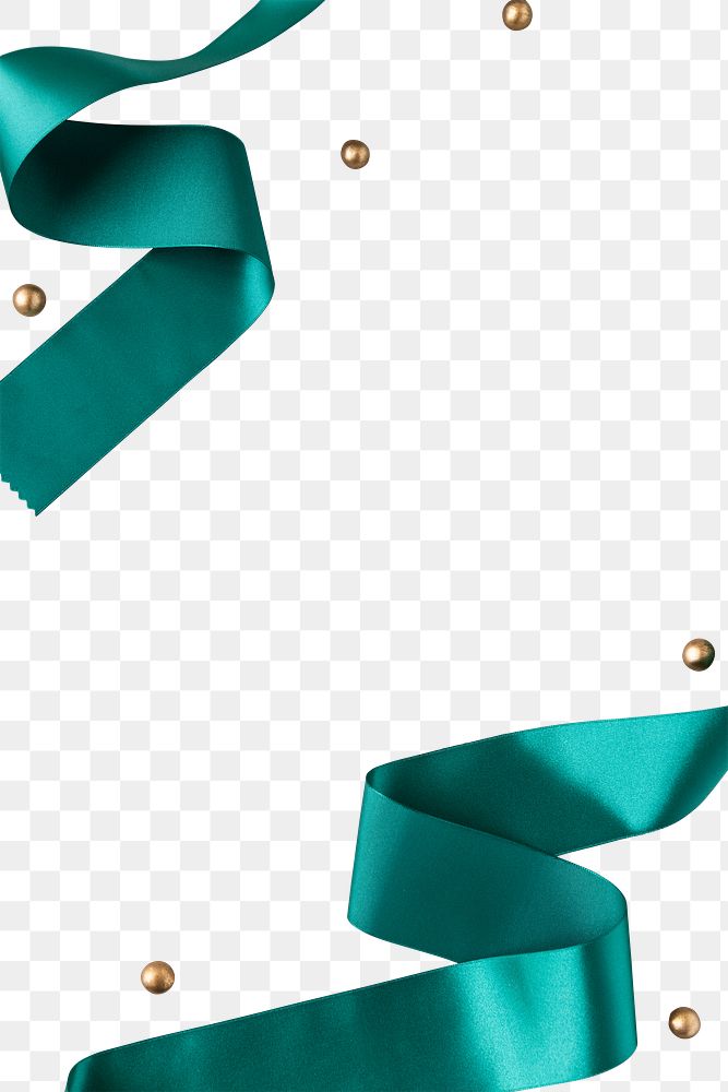 Ribbon border png element, transparent background