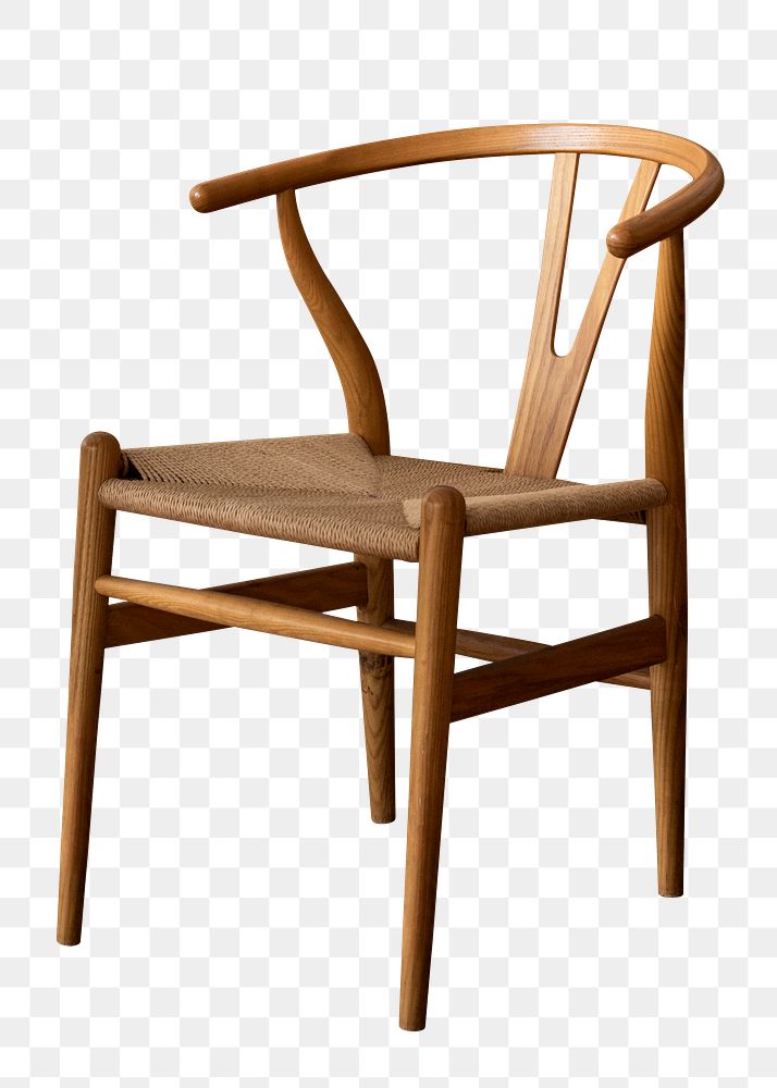 Wooden chair png furniture, transparent background
