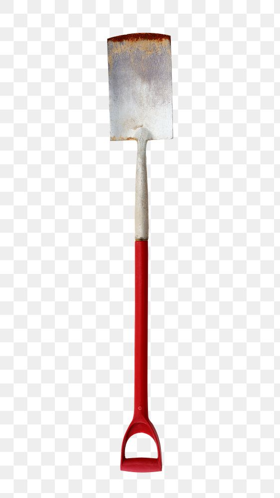 Png shovel, isolated image, transparent background