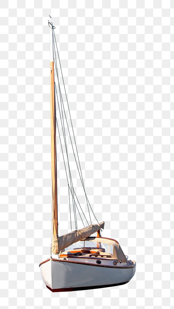 Png sailing boat, isolated object, transparent background