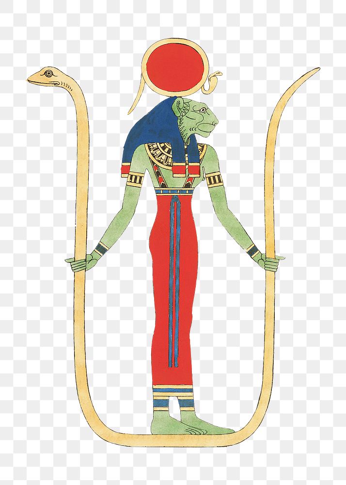 Egypt goddess png illustration, colorful design on transparent background