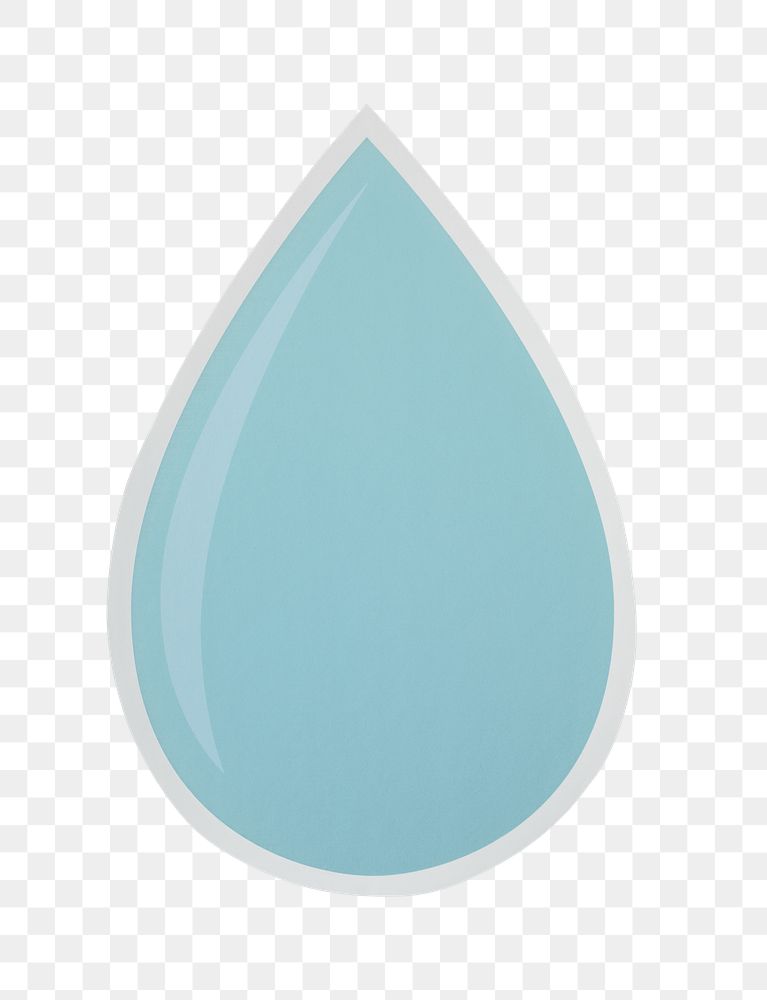 PNG Water drop icon sticker transparent background