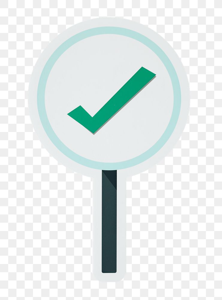 PNG Right tick sign icon  sticker transparent background