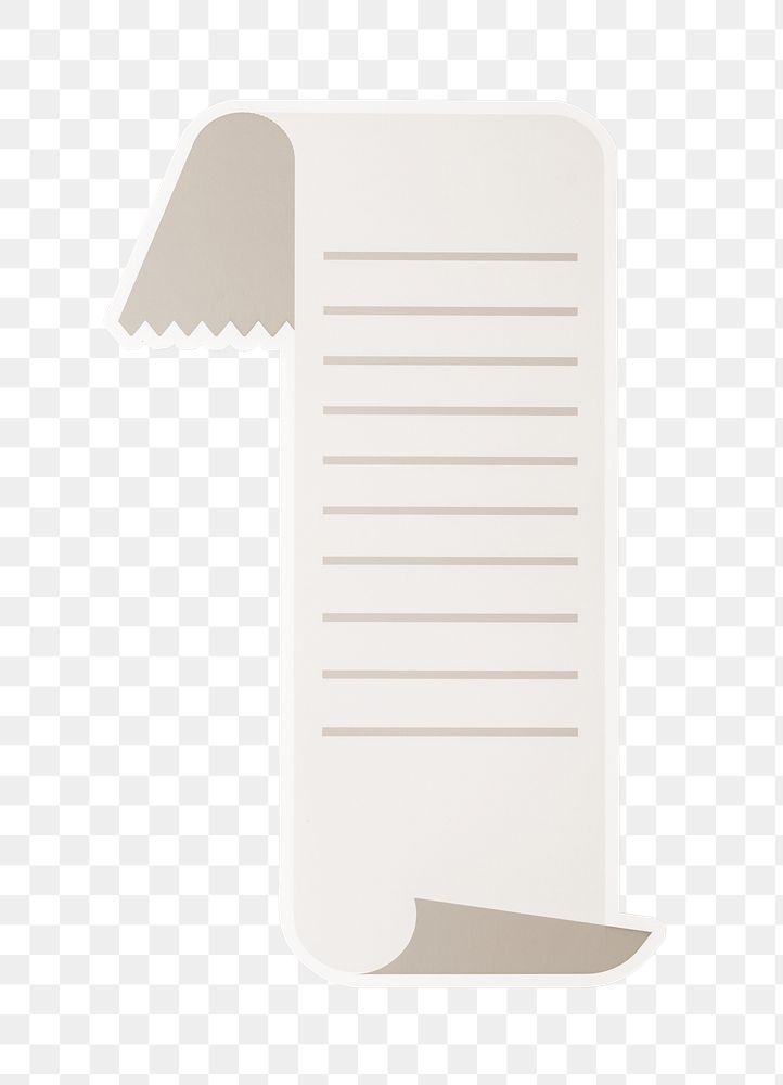 PNG Receipt paper icon illustration  sticker transparent background