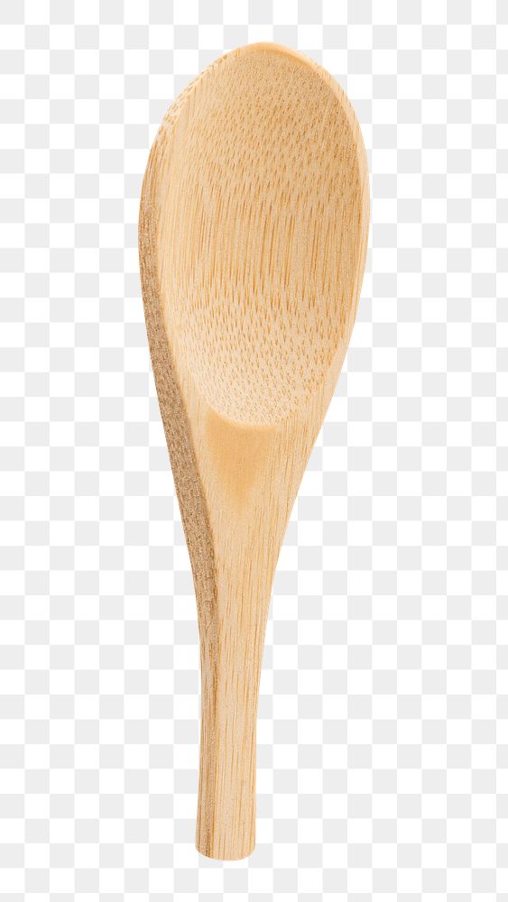 Natural wooden spoon png,  transparent background