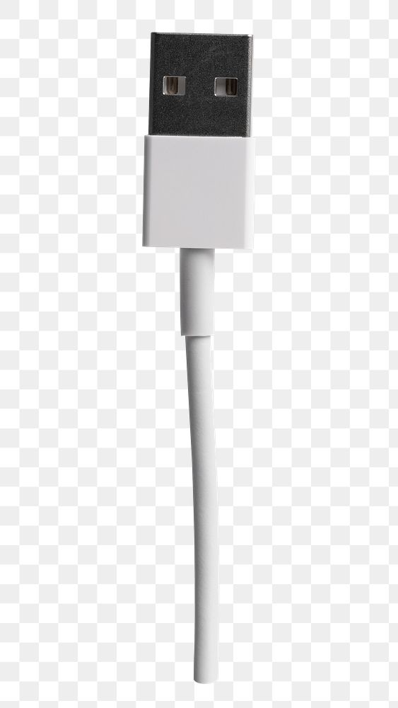 USB cable png, transparent background
