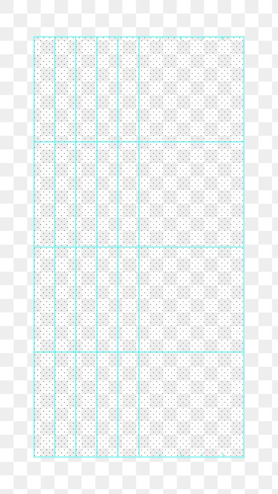 Blue grid png table, transparent background