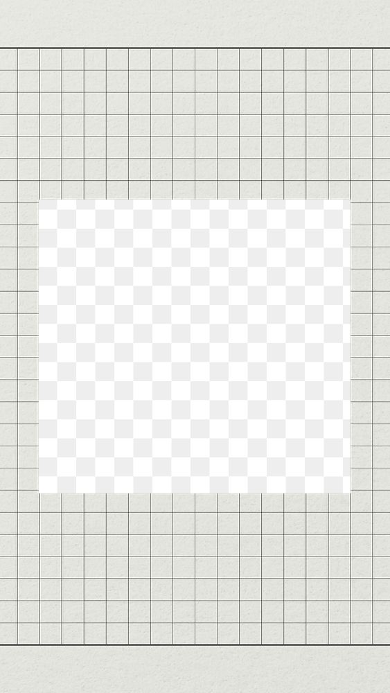 Off-white grid frame png, transparent design