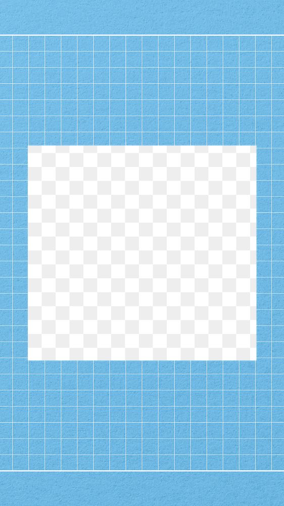 PNG blue grid frame, transparent design