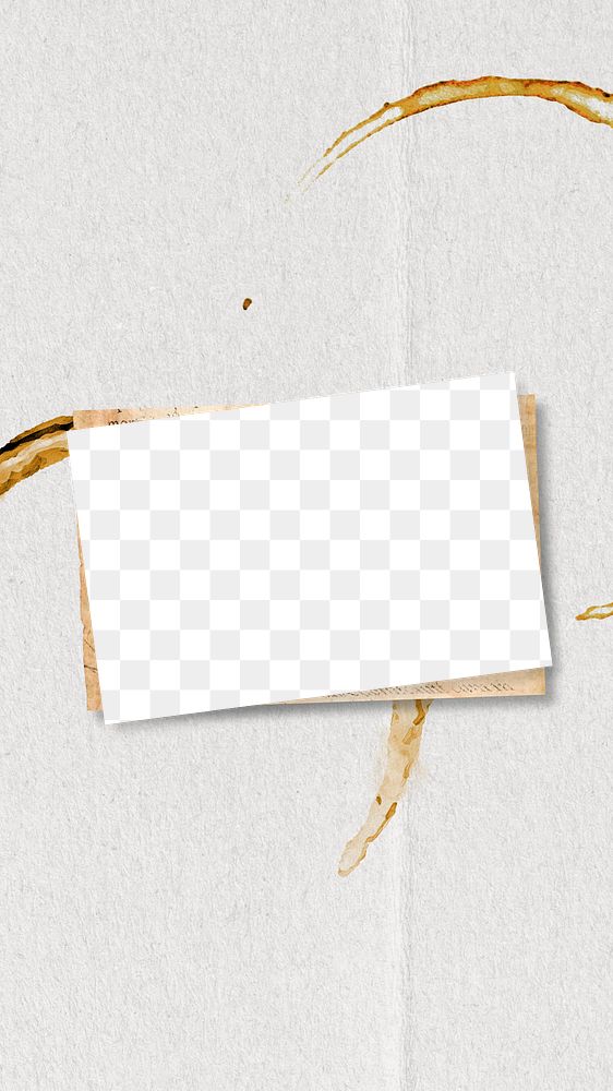Coffee stain png frame, transparent background