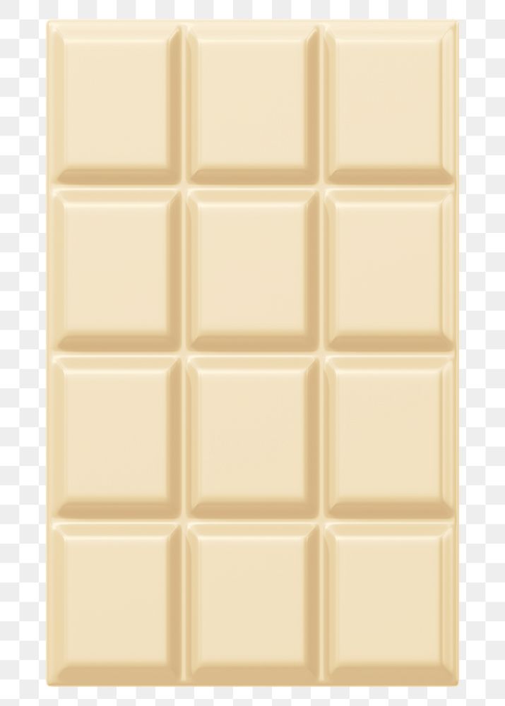 Milk chocolate bar png food, 3D illustration, transparent background