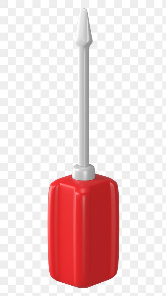 PNG 3D red screwdriver, element illustration, transparent background