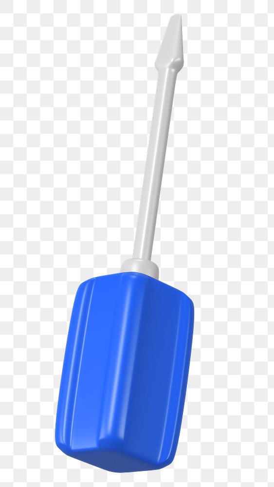 PNG 3D blue screwdriver, element illustration, transparent background