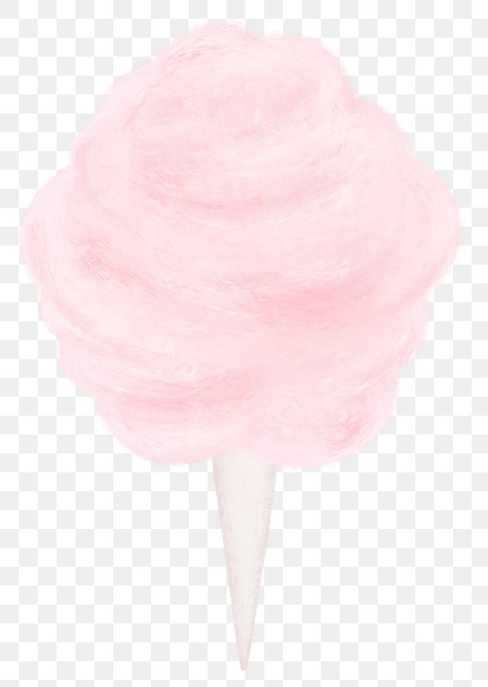 Pink cotton candy png sticker, transparent background