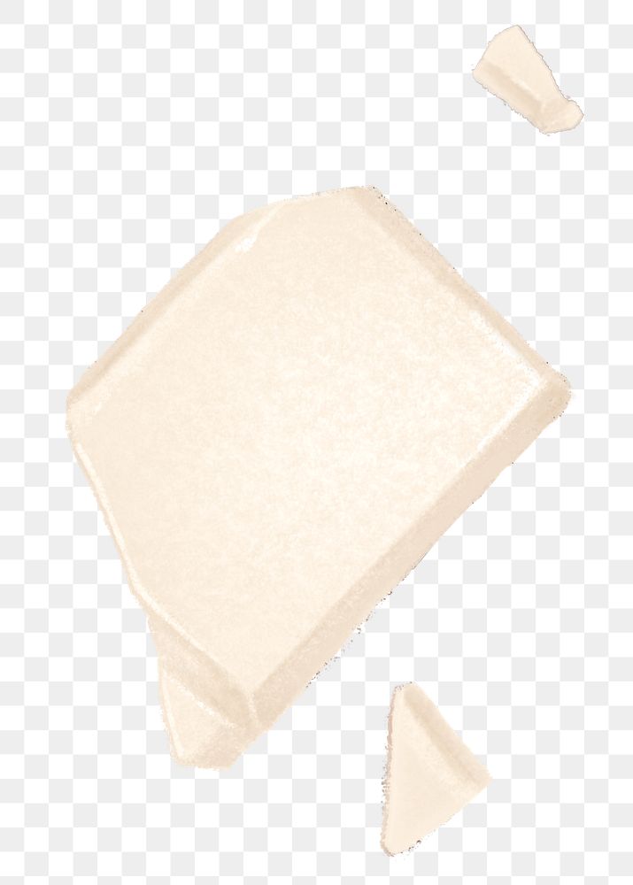 White chocolate bar png sticker, dessert illustration, transparent background