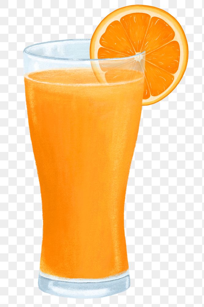 Orange juice png sticker, transparent background