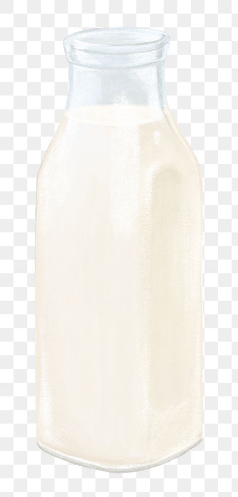 Milk jar png sticker, transparent background