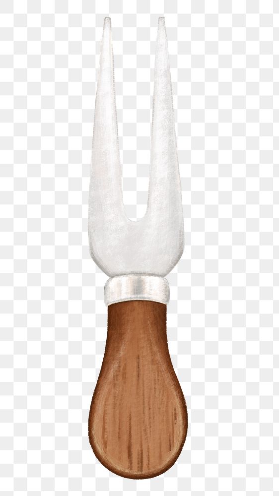 BBQ fork png sticker, transparent background