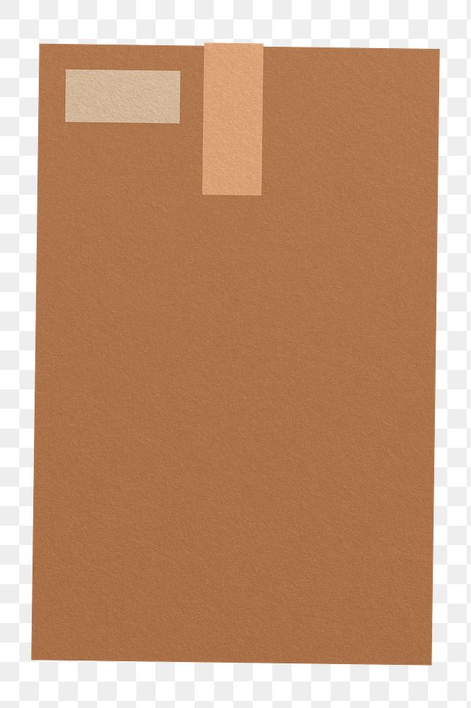 Cardboard box png element, transparent background