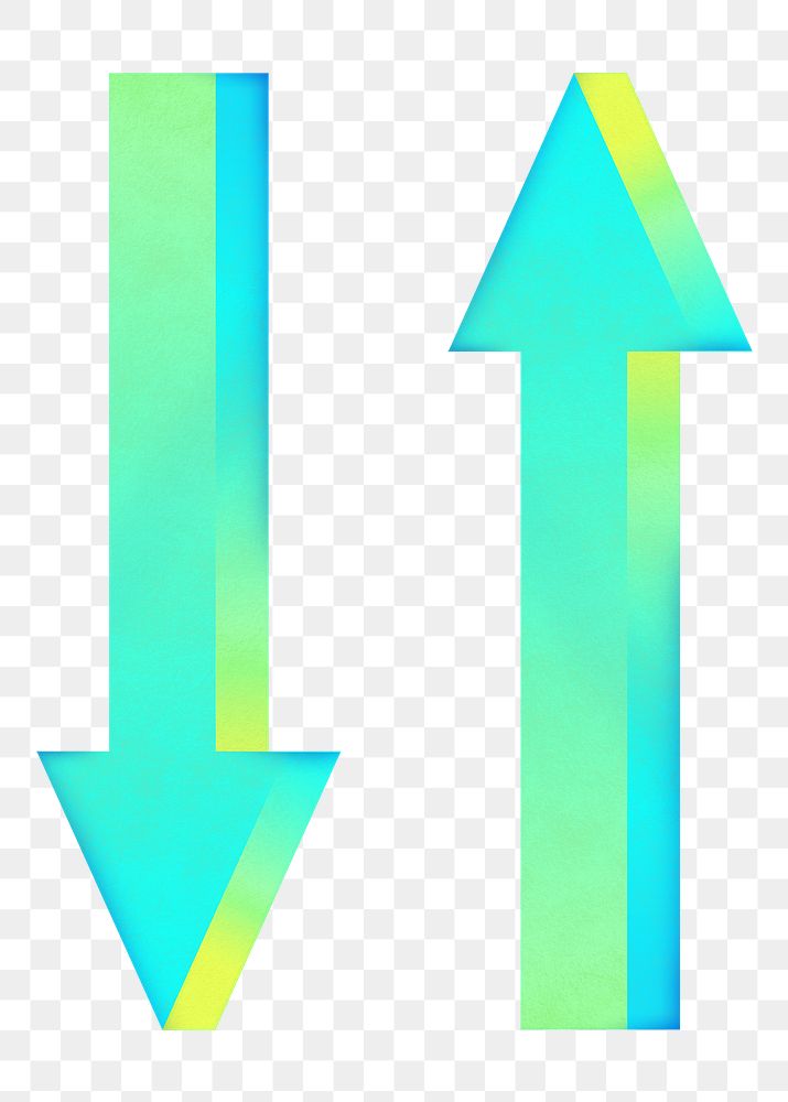 Up & down arrows png, transparent background