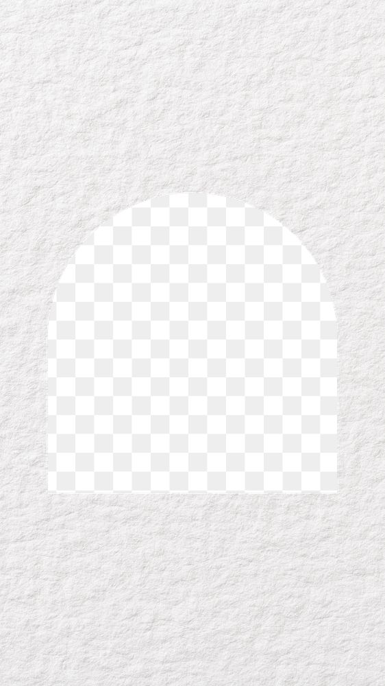 Arch shape png textured off-white, transparent design